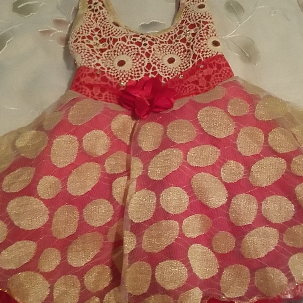 Infant girls handmade dress 3to6 months
